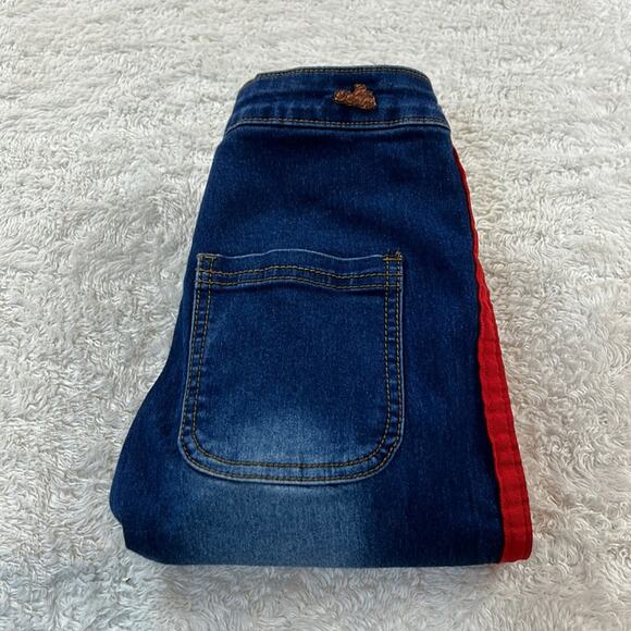 L.A. Denim Studio by Rosee racing stripe hi rise skinny jeans, size 3 - Picture 3 of 12